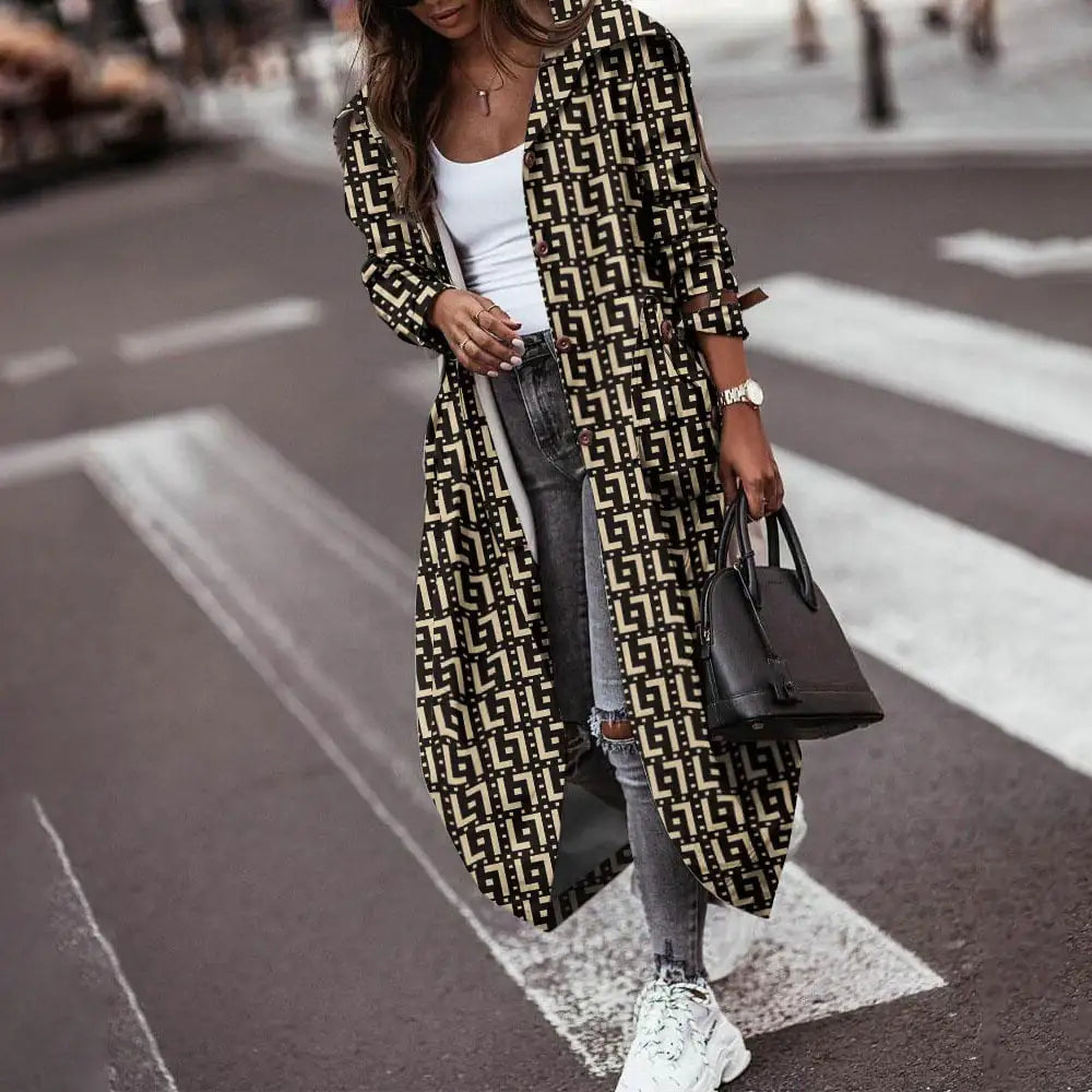 VibeWear™ Urban Chic Trench Coat – Women’s