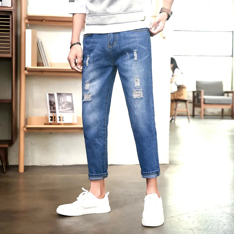 VibeWear Men's Ripped Jeans
