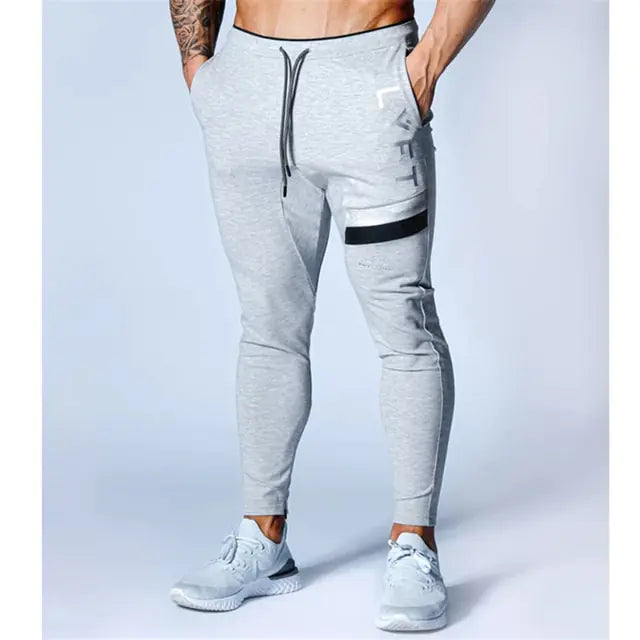 VibeWear Men’s Long Track Pants for Running and Gym Activewear