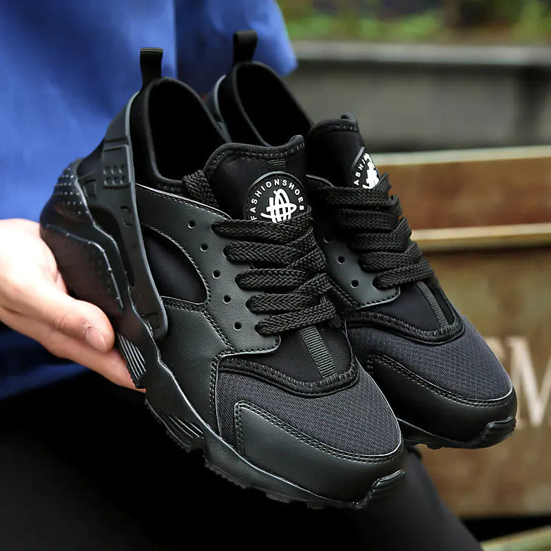 VibeWear Men’s Sport Sneakers – All-White Running & Casual Shoes