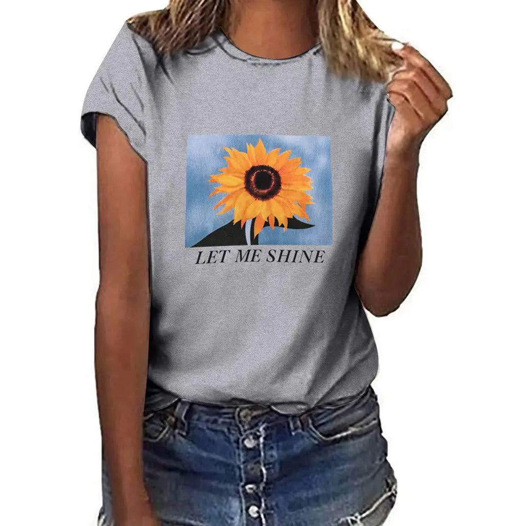 VibeWear™ Graphic Print Casual Tee – Women’s
