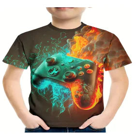 GlitchWears Kids Cartoon T-Shirt - Breathable Summer Wear