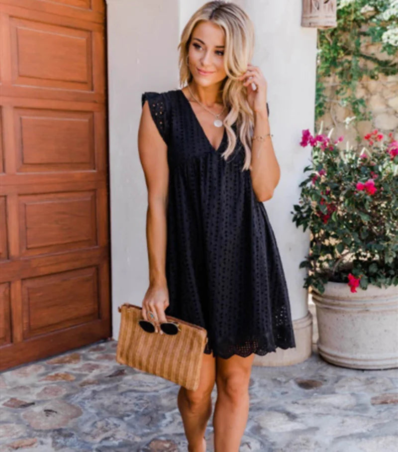 VibeWear™ Lace Pocket Dress – Women’s