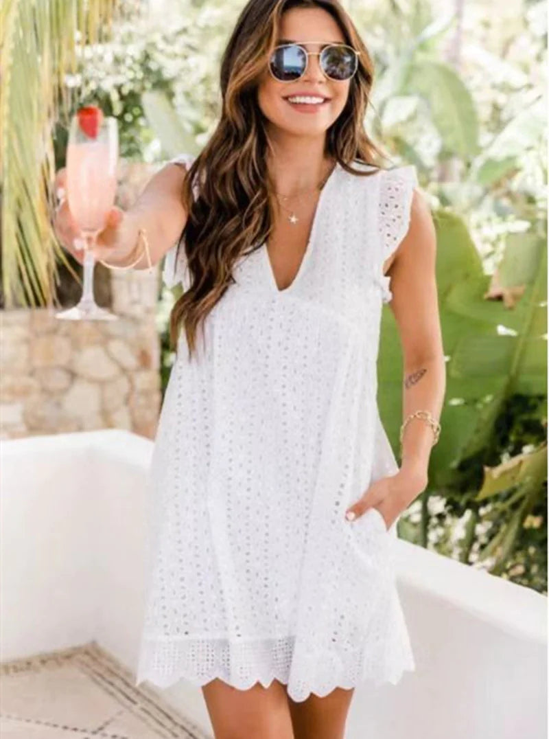 VibeWear™ Lace Pocket Dress – Women’s