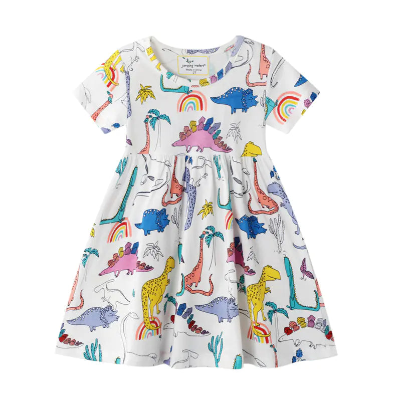 Colorful Summer Dress for Girls (Ages 2–5Y) – Cotton & Comfy