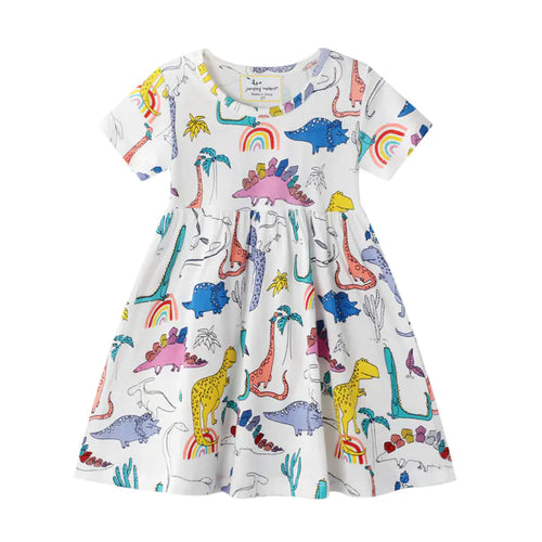 Colorful Summer Dress for Girls (Ages 2–5Y) – Cotton & Comfy