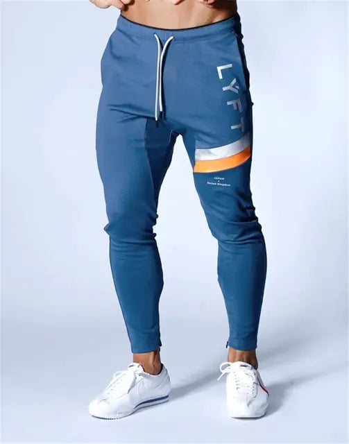 VibeWear Men’s Long Track Pants for Running and Gym Activewear