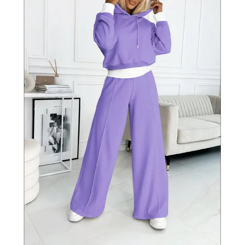 VibeWear™ Cozy Two-Piece Hoodie Set – Women’s