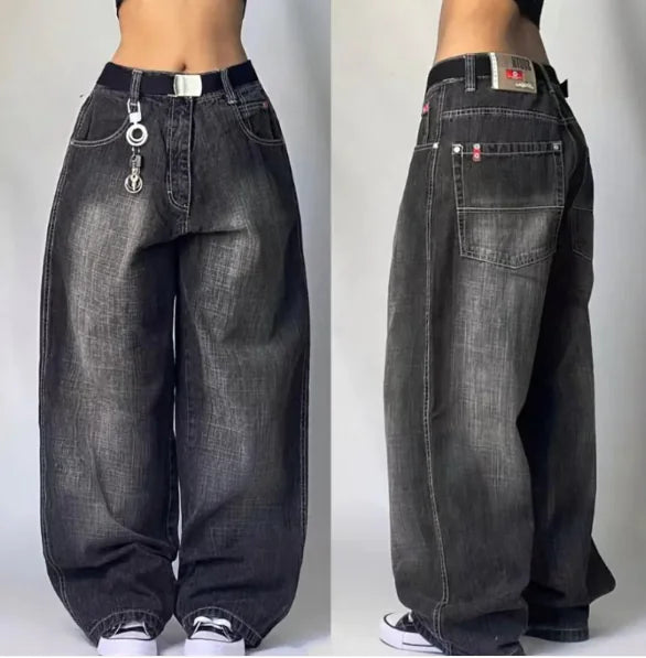 VibeWear™ Vintage Loose Leg Jeans – Women’s