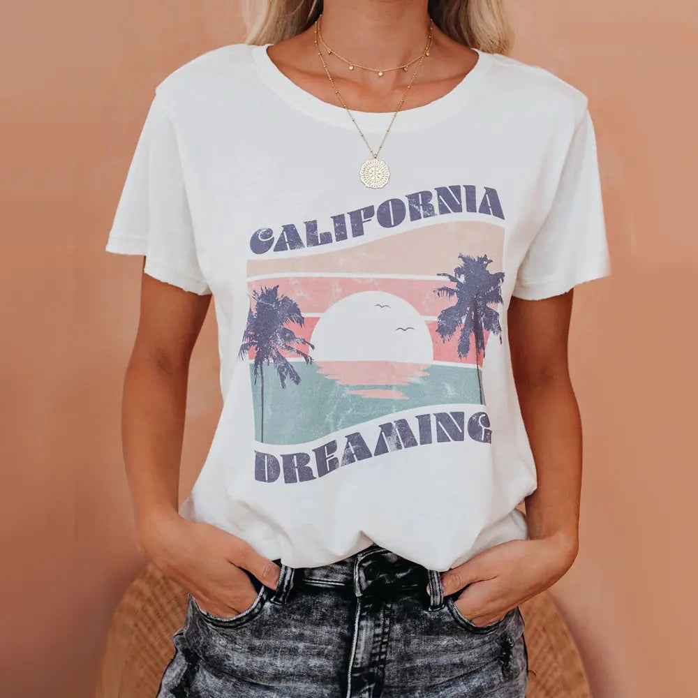 VibeWear™ Graphic Print Casual Tee – Women’s