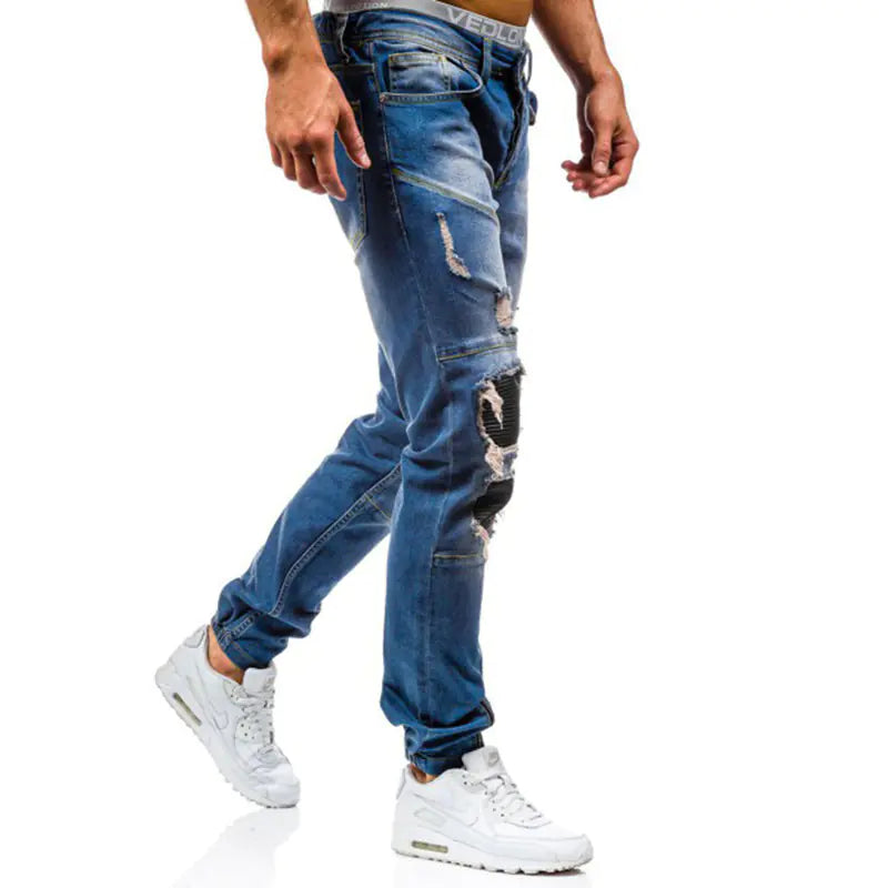 VibeWear Blue Ripped Jeans