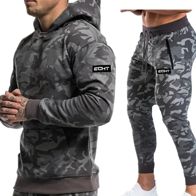 VibeWear Men’s Camo Tracksuit – Hoodie & Joggers Set