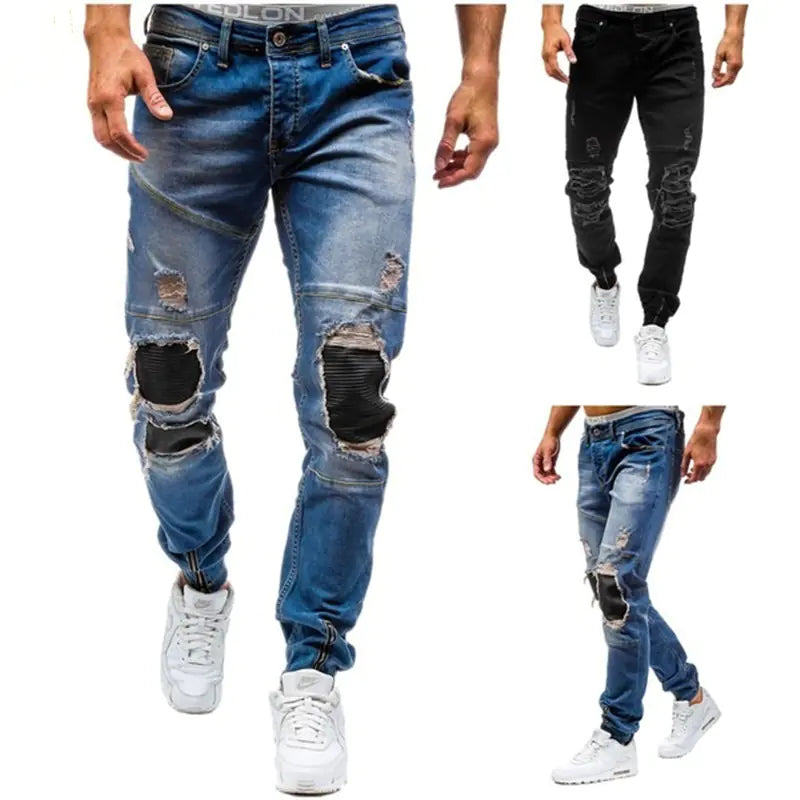VibeWear Blue Ripped Jeans