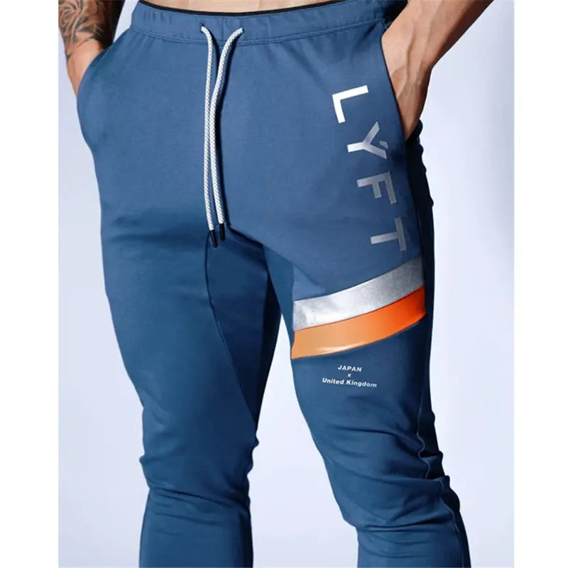 VibeWear Men’s Long Track Pants for Running and Gym Activewear