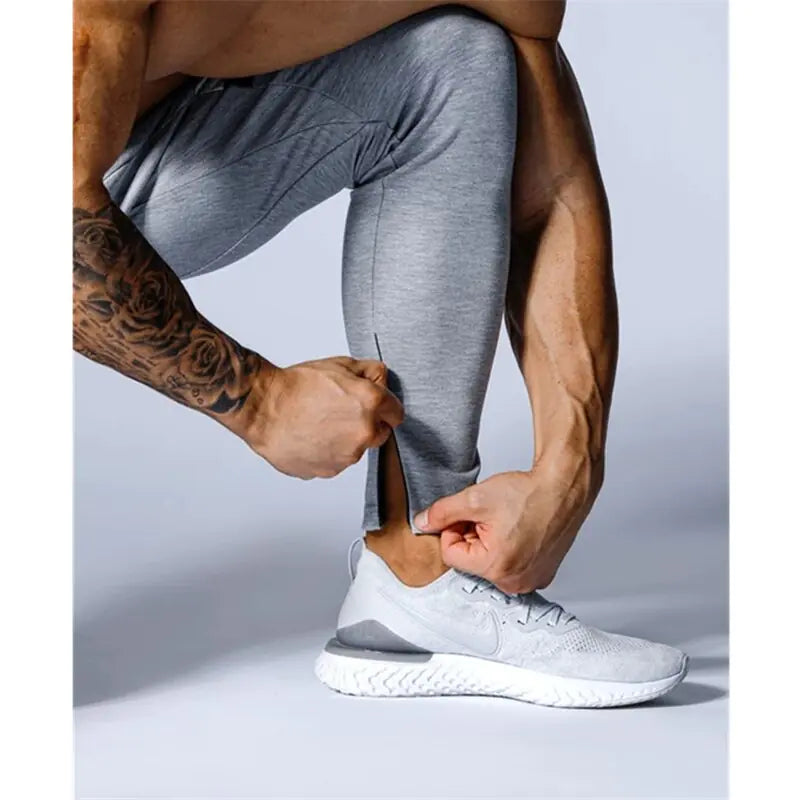 VibeWear Men’s Long Track Pants for Running and Gym Activewear