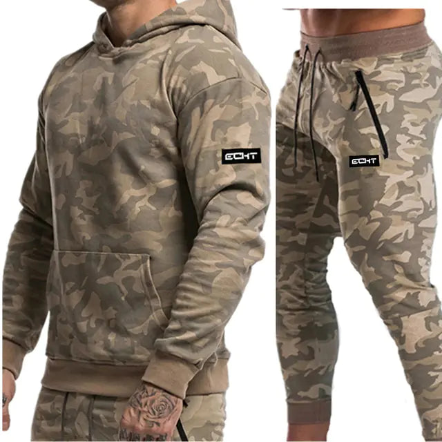 VibeWear Men’s Camo Tracksuit – Hoodie & Joggers Set