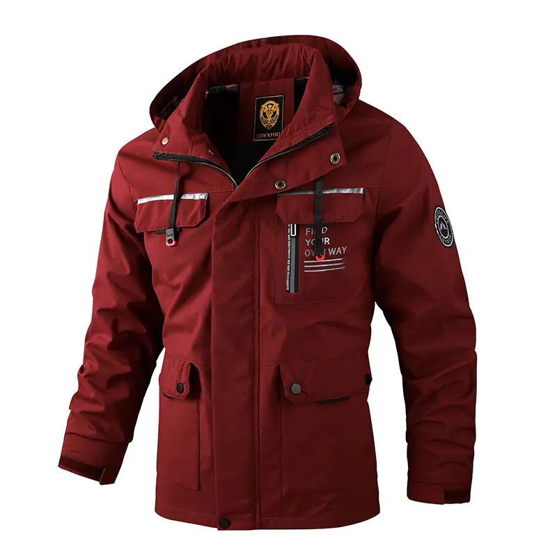 VibeWear Men’s Plus Size Hooded Jacket for Autumn & Winter