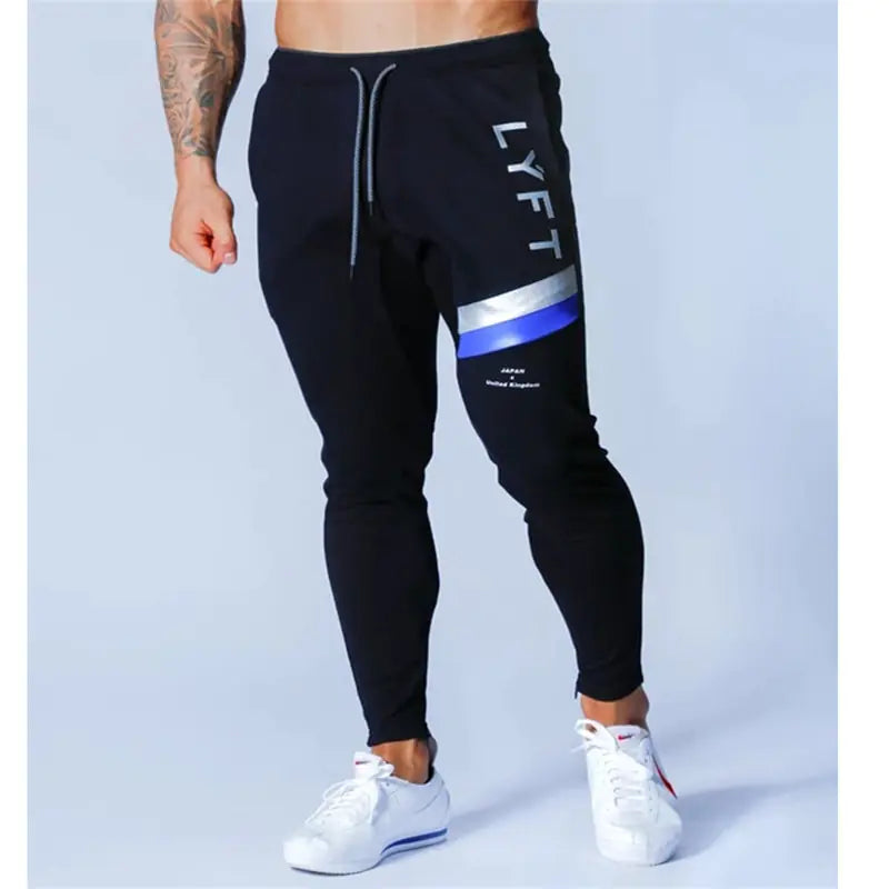 VibeWear Men’s Long Track Pants for Running and Gym Activewear