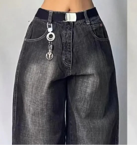 VibeWear™ Vintage Loose Leg Jeans – Women’s