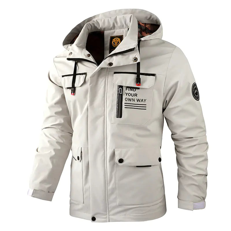 VibeWear Men’s Plus Size Hooded Jacket for Autumn & Winter