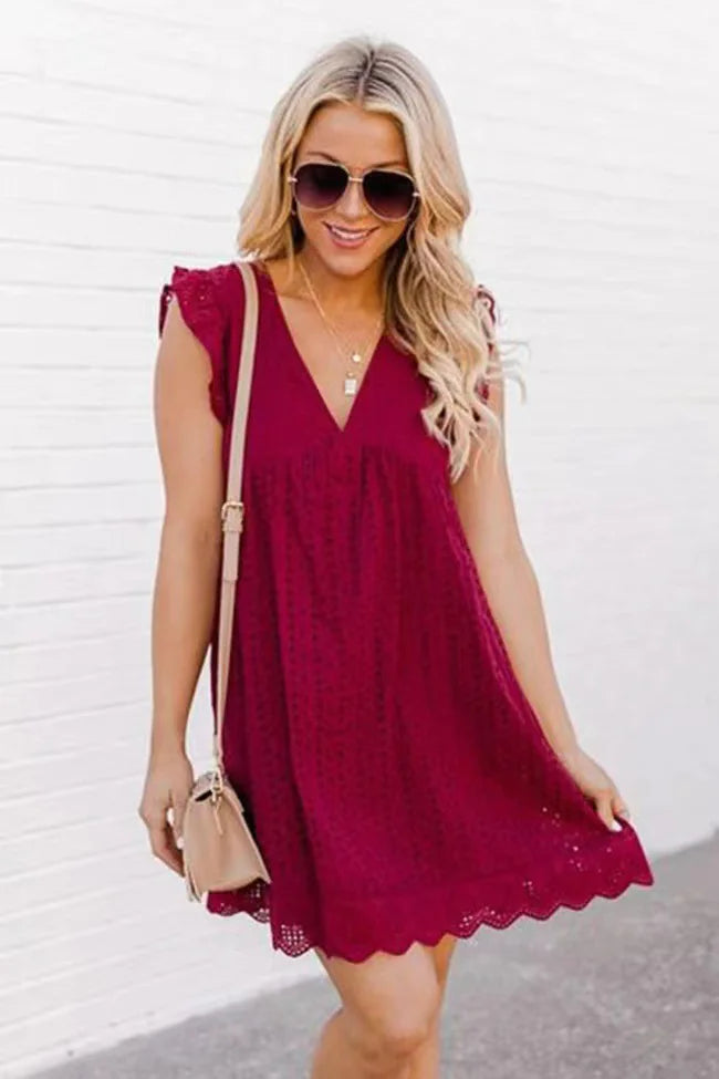 VibeWear™ Lace Pocket Dress – Women’s